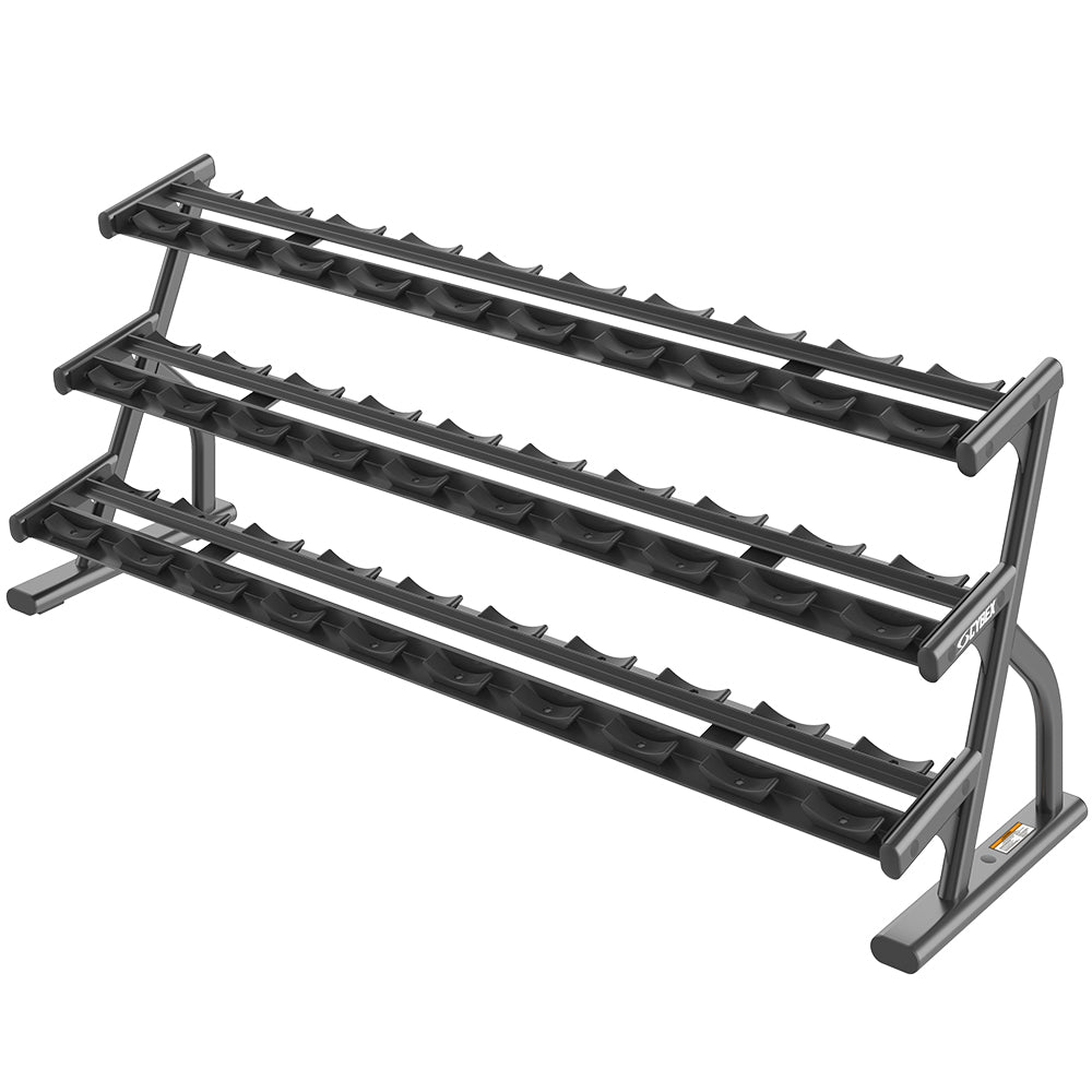 CYBEX ION SERIES 3-TIER LONG SADDLE DUMBBELL RACK (5-75)